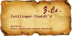 Zeitlinger Csatád névjegykártya