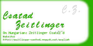 csatad zeitlinger business card